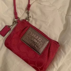 Coach Pink Wristlet